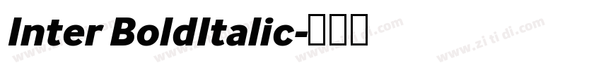 Inter BoldItalic字体转换
